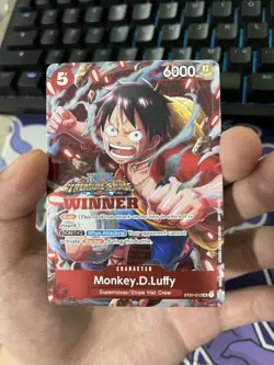Monkey.D.Luffy (Winner Rush) ST01-012 Treasure Cruise SR One Piece Card Game - Image 1
