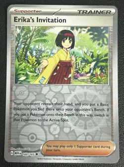 Erika's Invitation Reverse Holo NM 160/165 Scarlet & Violet 151 Pokemon Card - Image 1