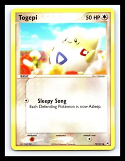 💥 Togepi Pokemon TCG 2006 (Dragon Frontiers ) Non Holo Vintage Card # 78/101 - Image 1