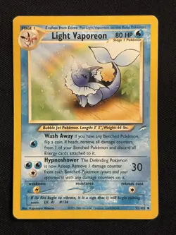 Light Vaporeon 052/105 Non Holo Neo Destiny Heavily Played Pokemon Card - Image 1
