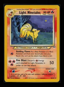 Light Ninetales 50/105 Uncommon Non Holo Neo Destiny Pokemon Card - Image 1