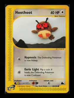 Hoothoot 65/144 Common Skyridge Non Holo Pokemon Card - Image 1