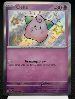 Cleffa 150/091 - Shiny Holo Rare - Paldean Fates Pokemon Card MINT - Image 1