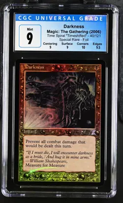 DARKNESS Timeshifted Foil CGC 9 Q++ MTG [Nostalgium] - Image 1