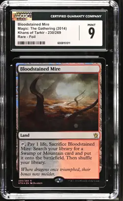 BLOODSTAINED MIRE Khans of Tarkir Foil Rare CGC 9 MTG [Nostalgium] - Image 1