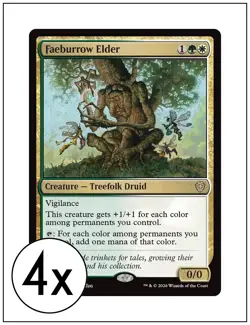 4x Faeburrow Elder, Lorwyn Eclipsed Commander, Magic, MTG NM - Image 1