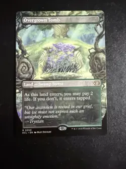 MTG - NM - BORDERLESS - Overgrown Tomb - Lorwyn Eclipsed - Image 1