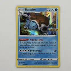 Blastoise 017/078 Pokemon GO Holo Rare Pokemon Card LP - Image 1