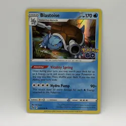 Blastoise 017/078 Pokemon GO Holo Rare Pokemon Card LP - Image 3