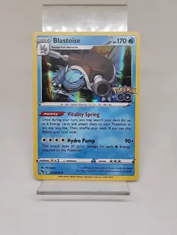Pokemon TCG Blastoise Holo Rare Card Pokemon Go 017/078 NM Condition - Image 1