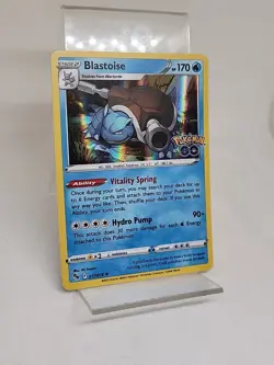 Pokemon TCG Blastoise Holo Rare Card Pokemon Go 017/078 NM Condition - Image 2