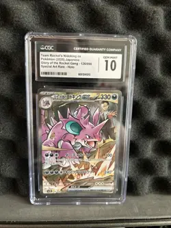 2025 Pokemon Japanese Team Rockets Nidoking Ex SAR 126/098 CGC Gem Mint 10 - Image 1