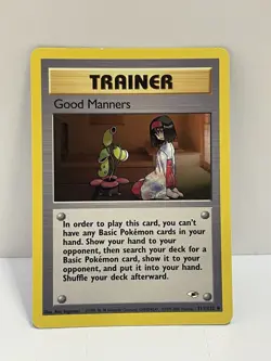 Pokemon WOTC TCG Vintage Good Manners 111/132 Gym Heroes Regular LP - Image 1