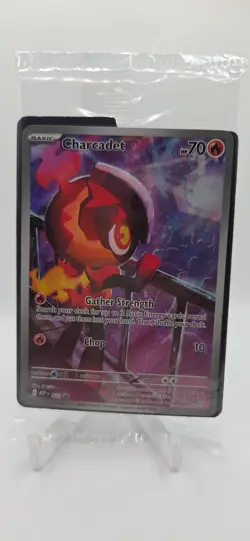 Pokemon TCG Charcadet 022 MEP Promo Full Art Rare - Phantasmal Flames - Sealed - Image 1
