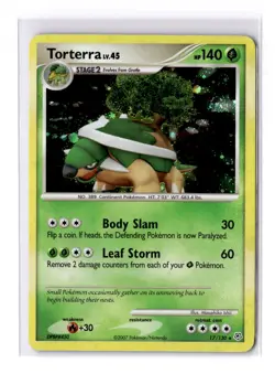 Torterra Lv. 45 - 17/130 Diamond and Pearl Holo Rare - LP - HOLO BLEED - POKEMON - Image 1