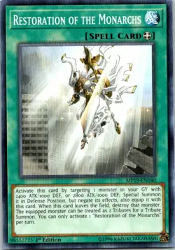 Restoration Of The Monarchs MP19-EN040 Yu-Gi-Oh! Card Light Play 1st Edition - Image 1