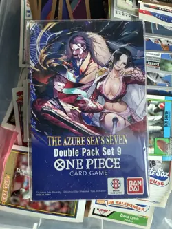 One Piece TCG: Double Pack Set 9 The Azure Sea's Seven - FACTORY SEALED! IN HAND - Image 1