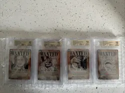 One Piece OP09 Wanted Poster complete set BGS 10 English Luffy Shanks Teach Bugg - Image 1