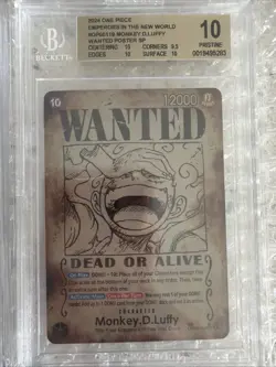 One Piece OP09 Wanted Poster complete set BGS 10 English Luffy Shanks Teach Bugg - Image 5