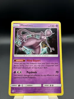 Mewtwo Unbroken Bonds 75/214 Rare Cracked Ice Holo Pokemon Card - Image 1