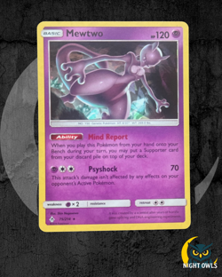 POKEMON MEWTWO 75/214 CRACKED ICE HOLO RARE UNBROKEN BONDS THEME DECK LP - Image 1