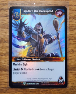 World of Warcraft TCG: Timewalkers Medivh the Corrupted Foil Hero Card - Image 1