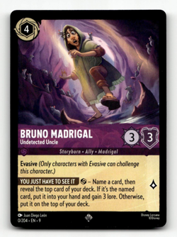 Disney Lorcana Bruno Madrigal - Undetected Uncle 0/204 - Fabled - Image 1
