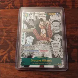One Piece Card Game TCG Dracule Mihawk (Manga) - The Azure Sea's Seven (OP14) NM - Image 1