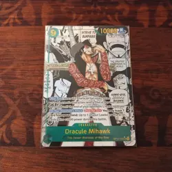 One Piece Card Game TCG Dracule Mihawk (Manga) - The Azure Sea's Seven (OP14) NM - Image 2