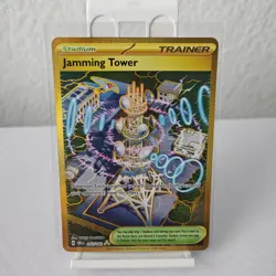 Pokemon TCG Jamming Tower 243/182 Sv10: Destined Rivals Holo Hyper Rare Trainer - Image 1