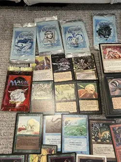 MEGA MTG Vintage Lot 1100+ Cards Dark Ice Age 4th Revised Rares EMPTY PACKS - Image 2