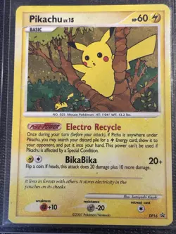 Pokemon TCG Pikachu Black Star Promo Card Dp 16 Holo Rare - Image 1