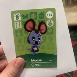 Animal Crossing Authentic Nintendo Amiibo Card - Series 2 - Moose #157 - Image 1