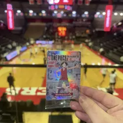 One Piece Monkey D. Luffy US Voyage College Basketball Card Rutgers - Image 1