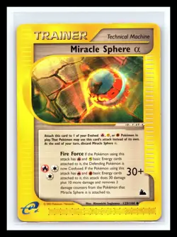💥 Miracle Sphere Alpha 129/144 Skyridge E-Reader Pokemon Card 2003 Vintage - Image 1