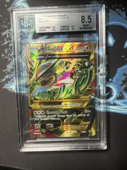 2015 Pokemon Card Mega Rayquaza EX Full Art 98/98 XY Ancient Origins BGS 8.5 - Image 1