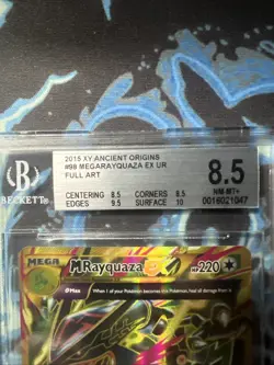 2015 Pokemon Card Mega Rayquaza EX Full Art 98/98 XY Ancient Origins BGS 8.5 - Image 2