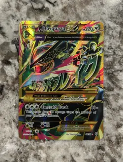 Mega Rayquaza EX Ultra Rare Full Art Holo 98/98 XY Ancient Origins Pokemon Card - Image 1