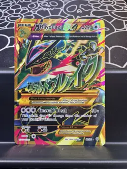 Pokemon Mega Rayquaza EX Holo Full Art Ultra Rare Card Ancient Origins 98/98 LP - Image 1