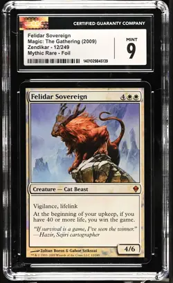 FELIDAR SOVEREIGN Zendikar Foil Mythic CGC 9 MTG [Nostalgium] - Image 1