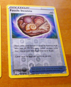 POKEMON FRENCH SILVER STORM CARD REVERSE HOLO FOSSIL CARDS 165/195 FR NM - Image 1