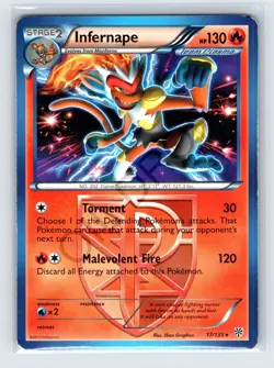 INFERNAPE 17/135 NON HOLO PLASMA STORM POKEMON TCG VINTAGE - HP - Image 1