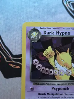 2000 Pokemon TCG Team Rocket Dark Hypno Holo Rare English 9/82 Swirl - Image 3