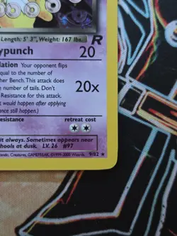 2000 Pokemon TCG Team Rocket Dark Hypno Holo Rare English 9/82 Swirl - Image 5