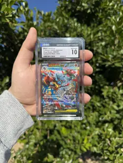 2025 Pokemon Japanese Mega Brave SAR Mega Lucario ex CGC 10 GEM MINT - Image 4