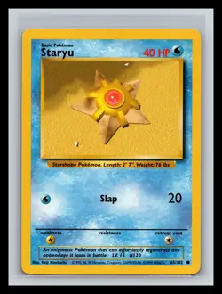 🔥 STARYU NON HOLO FOIL - 1999 POKEMON TCG VINTAGE CARD # 65/102 - Image 1