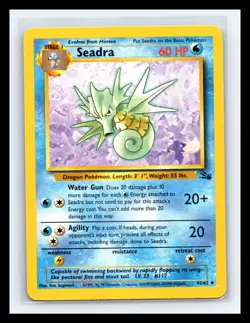 🔥 SEADRA NON HOLO FOIL - 1999 POKEMON TCG VINTAGE # 42/62 - Image 1