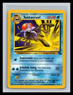🔥 TENTACRUEL NON HOLO FOIL - 1999 POKEMON TCG VINTAGE FOSSIL SET # 44/62 - Image 1