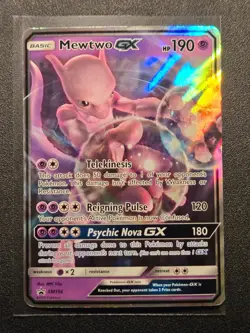 Mewtwo GX SM196 Pokemon TCG 2019 Full Art Black Star Promo - Image 1