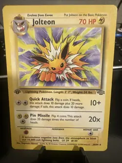 Jolteon 20/64 Jungle Non Holo Rare 1st Edition - Pokemon Card (LP) - Image 1